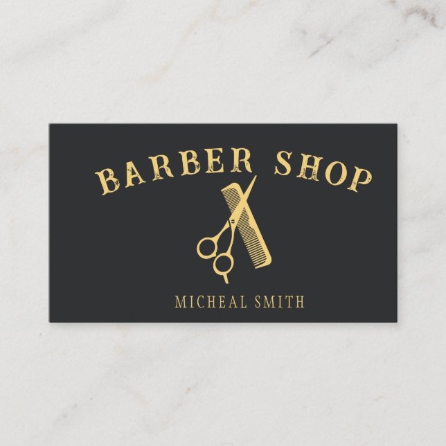 Carte De Visite Barbier professionnel simple (Devant)