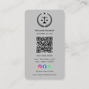 Carte De Visite Barème de justice des avocats professionnels Code