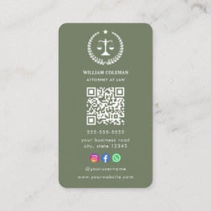 Carte De Visite Barème de justice des avocats professionnels Code 