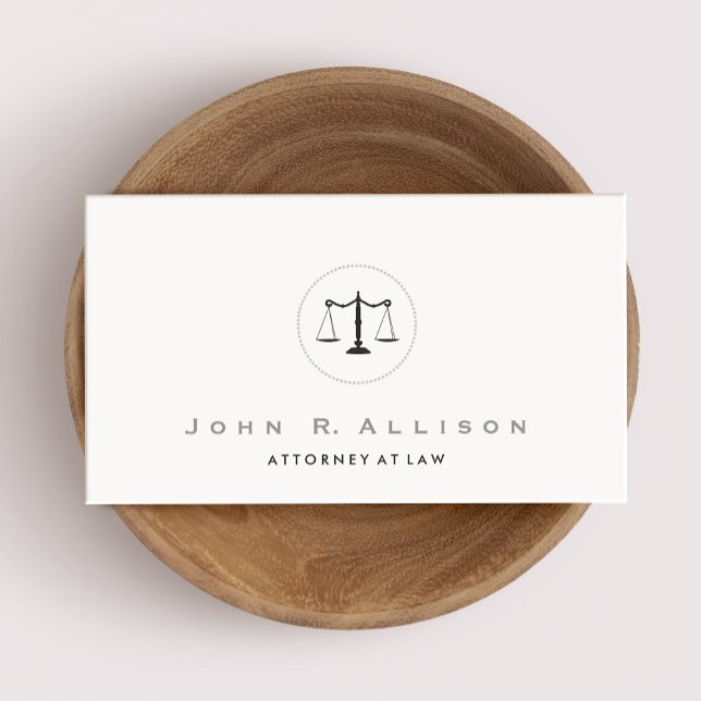 Carte De Visite Barème de justice simple et élégante pour avocat (Créateur téléchargé)