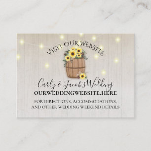Carte De Visite Baril de tournesol Wood Website Info