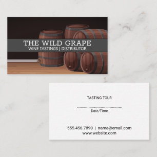 Carte De Visite Barils à vin   Entreprise
