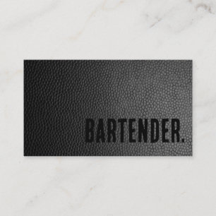 Carte De Visite Barman en cuir Premier Black Faux
