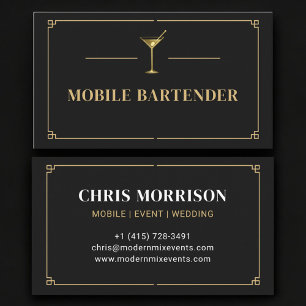 Carte De Visite Barman Mobile Professionnel