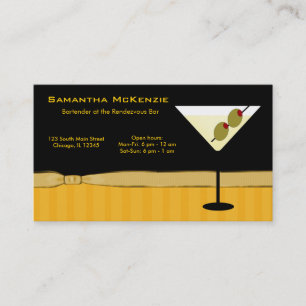 Carte De Visite Barman/propriétaire de bar