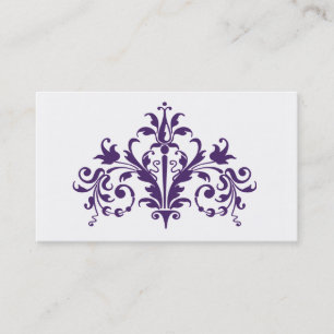 Carte de visite baroque violet et blanc