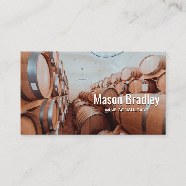 Carte De Visite Barre à vin | Goûter | Domaine viticole (Devant)