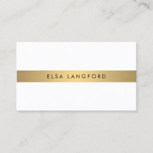 Carte De Visite Barre d'or de luxe de boutique sur le blanc