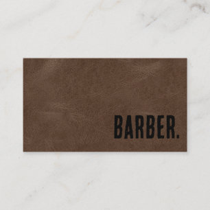 Carte De Visite Barre en cuir Premier Brown Faux