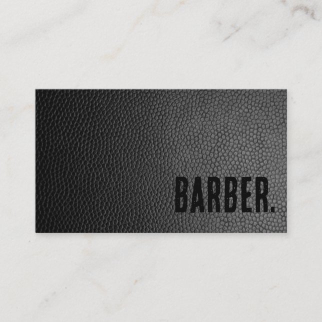Carte De Visite Barre en cuir Premier noir Faux (Devant)