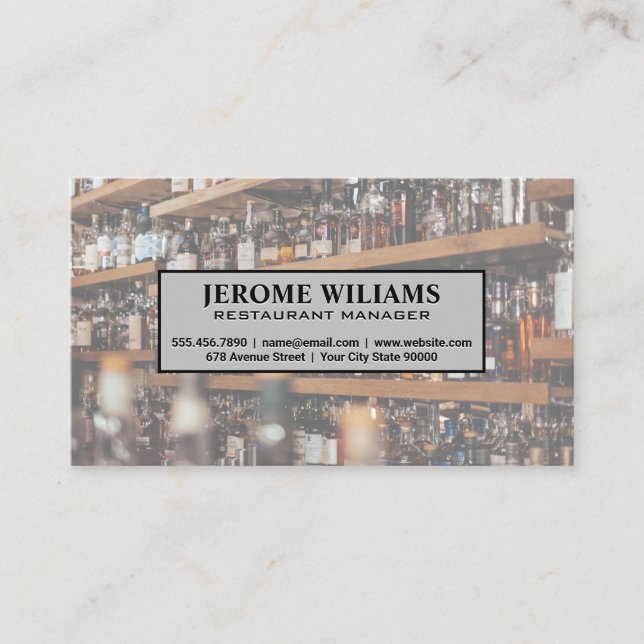 Carte De Visite Barre | Industrie du restaurant (Devant)