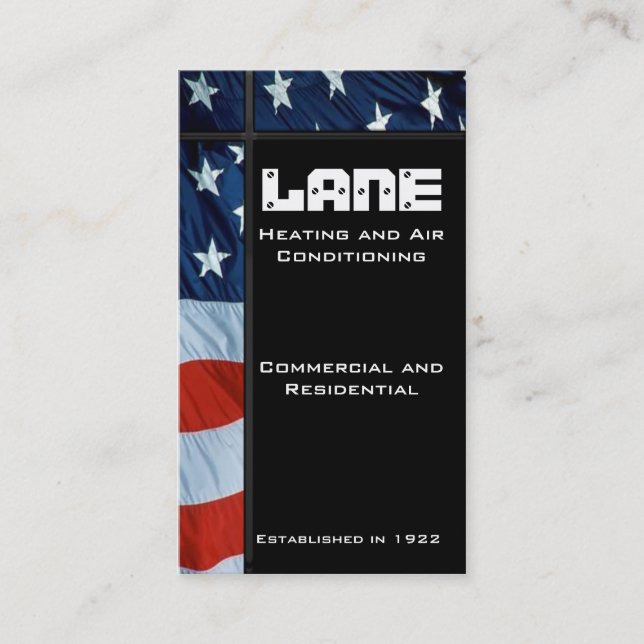 Carte De Visite Barre latérale de verticale de drapeau américain (Devant)