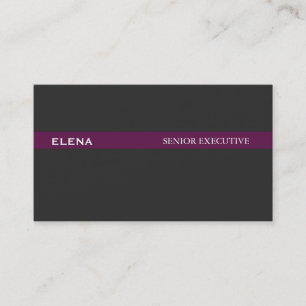 Carte De Visite Barre Magenta Noire