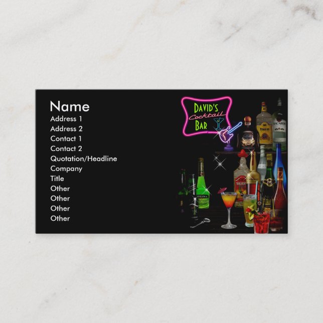 Carte De Visite Barre personnalisable (Devant)