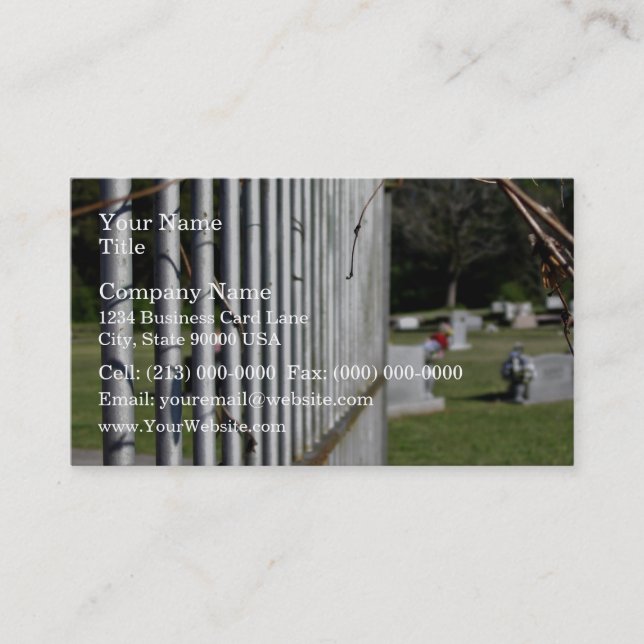 Carte De Visite Barrière à un cimetière (Devant)