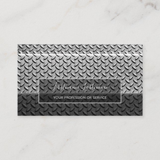 Carte De Visite Barrière de surface de plaque en diamant abstrait (Devant)
