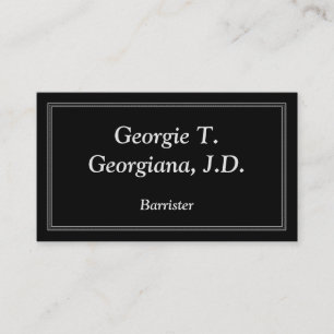 Carte de visite Barrister minimal et traditionnel
