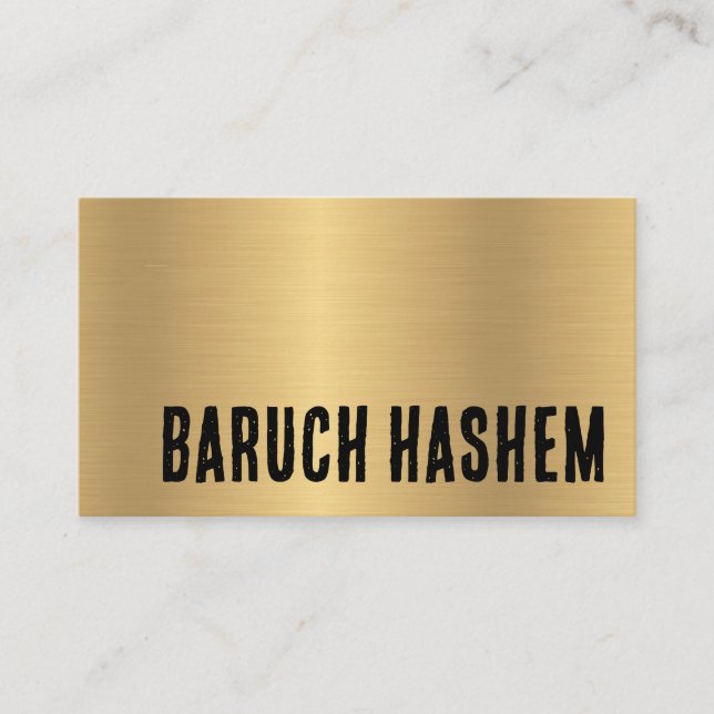 Carte de visite Baruch Hashem (Devant)