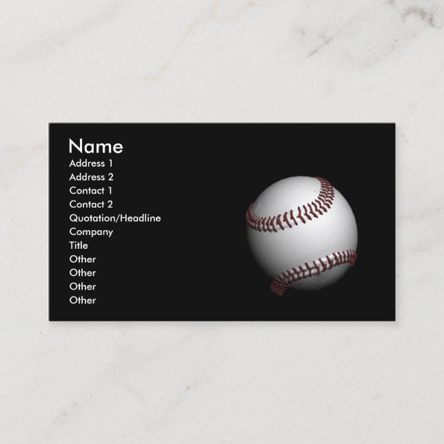 Carte De Visite base-ball (Devant)