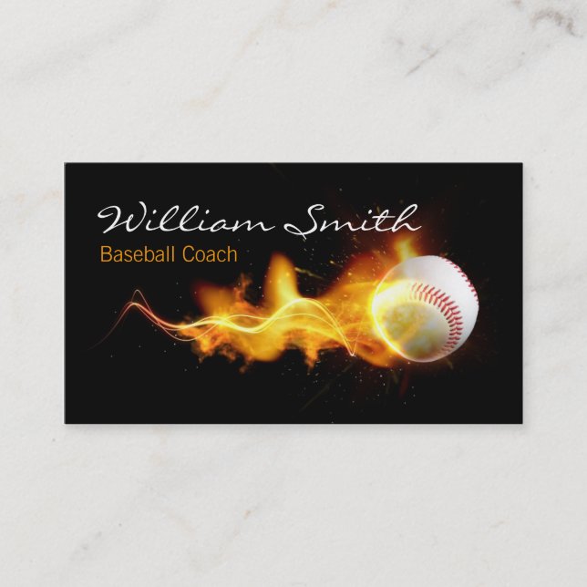 Carte De Visite Base-ball Coach Business Card (Devant)