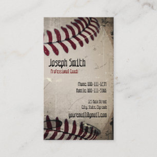 Carte De Visite Base-ball grunge vintage frais