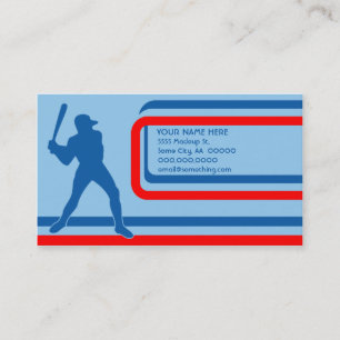 Carte De Visite base-ball : rétro style :