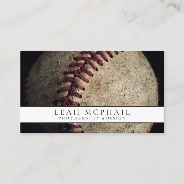 Carte De Visite Baseball Battu (Devant)