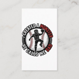 Carte De Visite Baseball Papa Monstre Vintage Catcher Conception d
