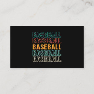 Carte De Visite Baseball Texte Typographie Softball USA Sport Play