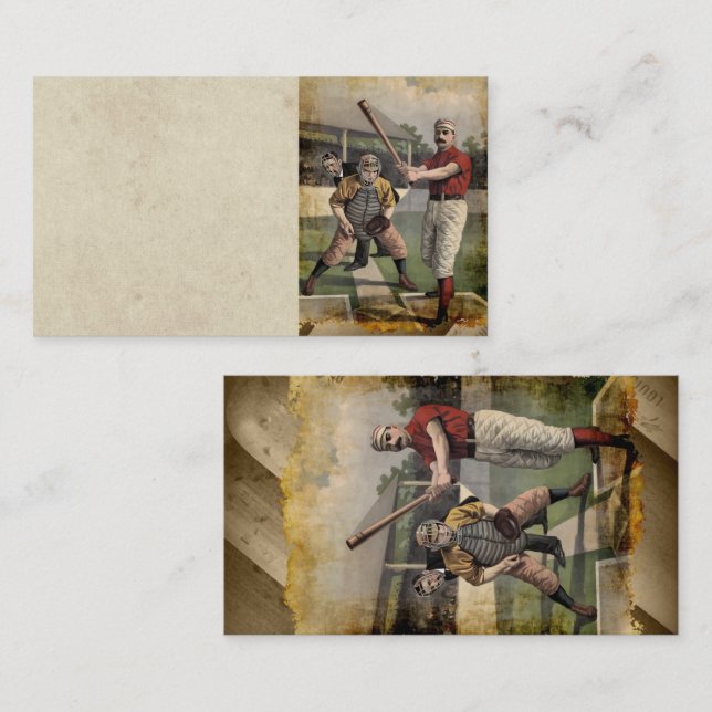 Carte De Visite Baseball : Vintage (Devant / Derrière)
