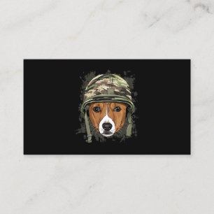 Carte De Visite Basenji Soldier Veteran DogArmy Dog Lover 617