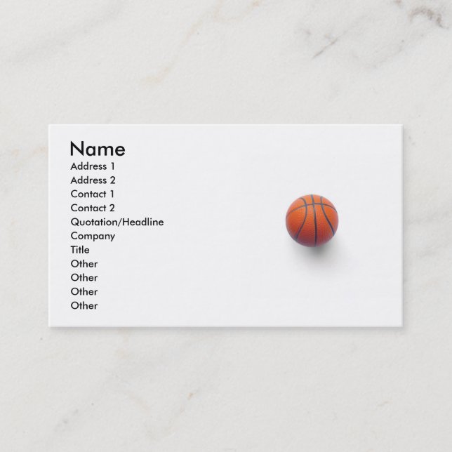 Carte De Visite Basket (Devant)