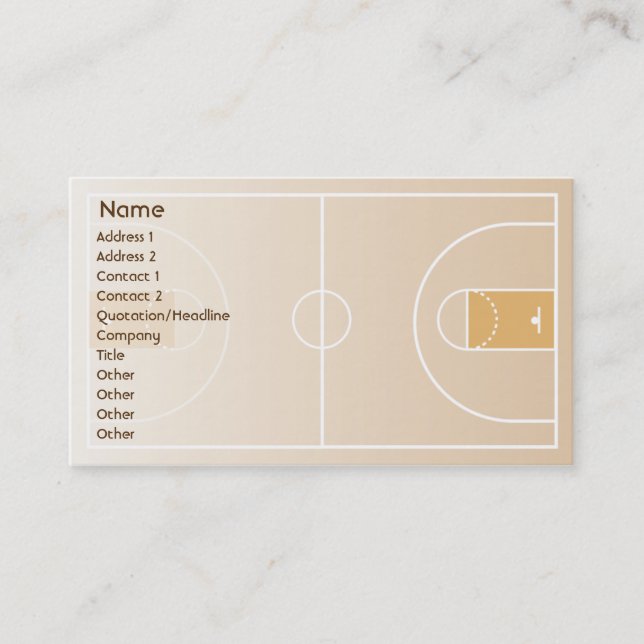 Carte De Visite Basket-ball - affaires (Devant)