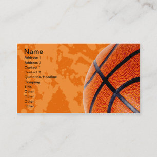 Carte De Visite Basket-ball et éclaboussure de peinture