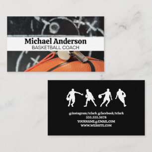Carte De Visite Basket-ball et sifflet   Coaching