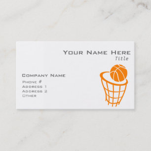 Carte De Visite Basket-ball orange