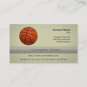 Carte De Visite Basket-ball orange et noir