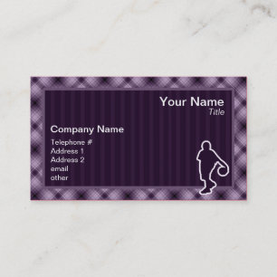Carte De Visite Basket-ball pourpre