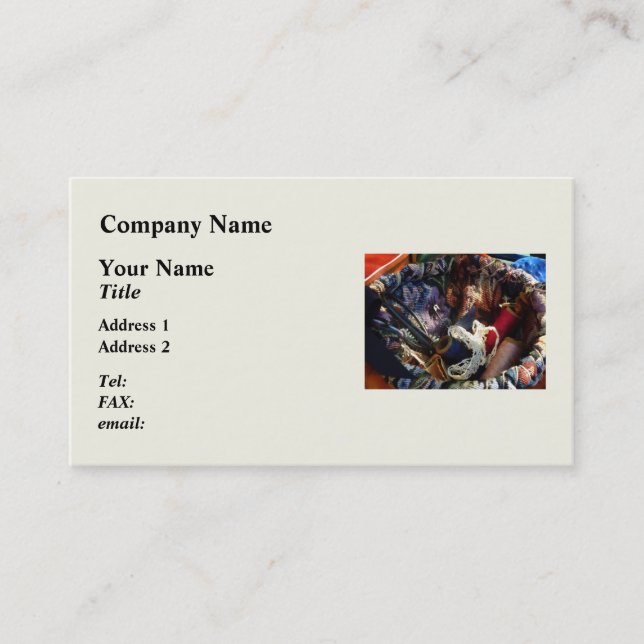 Carte De Visite Basket de Crocheting and Thread (Devant)