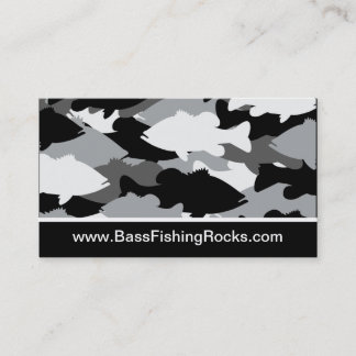 Carte De Visite Bass Fishing Black Camo