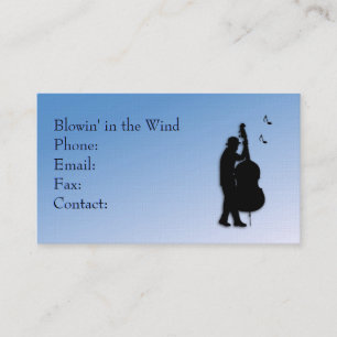 Carte De Visite Bass Player bleu
