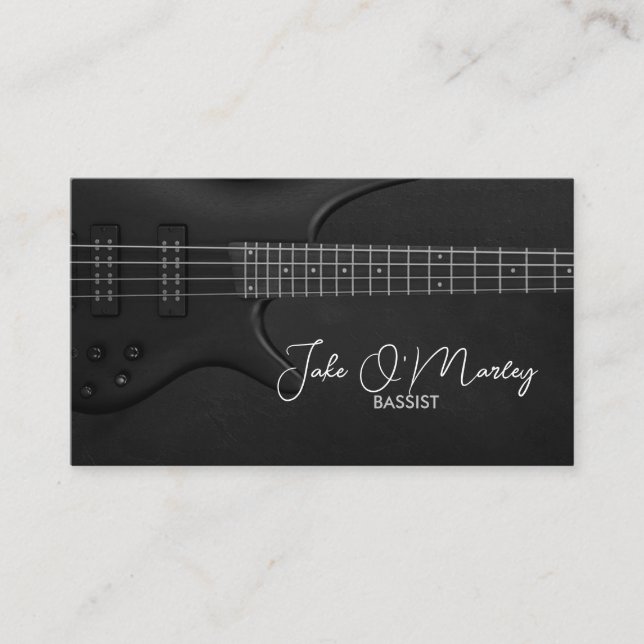 Carte De Visite Basse Guitariste Guitare Baid (Devant)