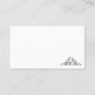 Carte De Visite basset blanc