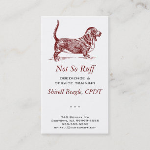 Carte De Visite Basset Hound Dog Business
