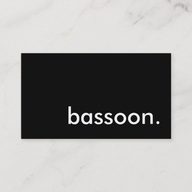 Carte De Visite basson. (Devant)