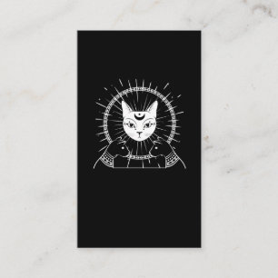 Carte De Visite Bastet ancienne Egypte Cat Crescent Goth Moon