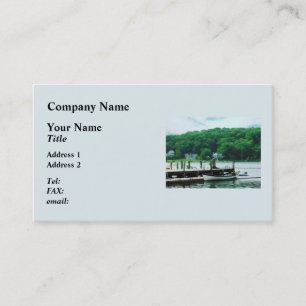 Carte De Visite Bateau à rames attaché au quai Mystic CT