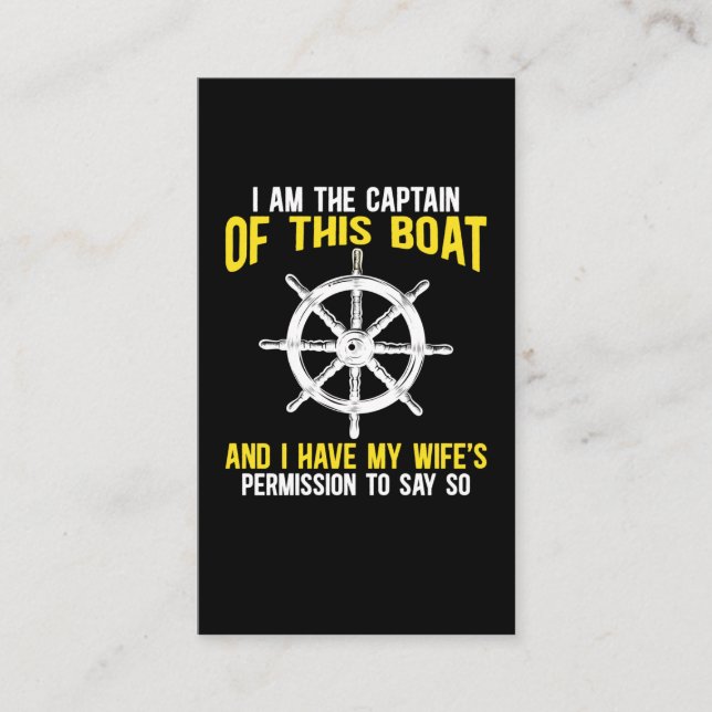 Carte De Visite Bateau Capitaine de voile Skipper Humour de bateau (Devant)