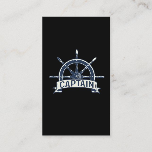 Carte De Visite  Bateau capitaine Humour nautique (Devant)