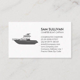 Carte De Visite Bateau Charte Pêche